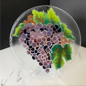 11" Grapes Platter by Peggy Karr